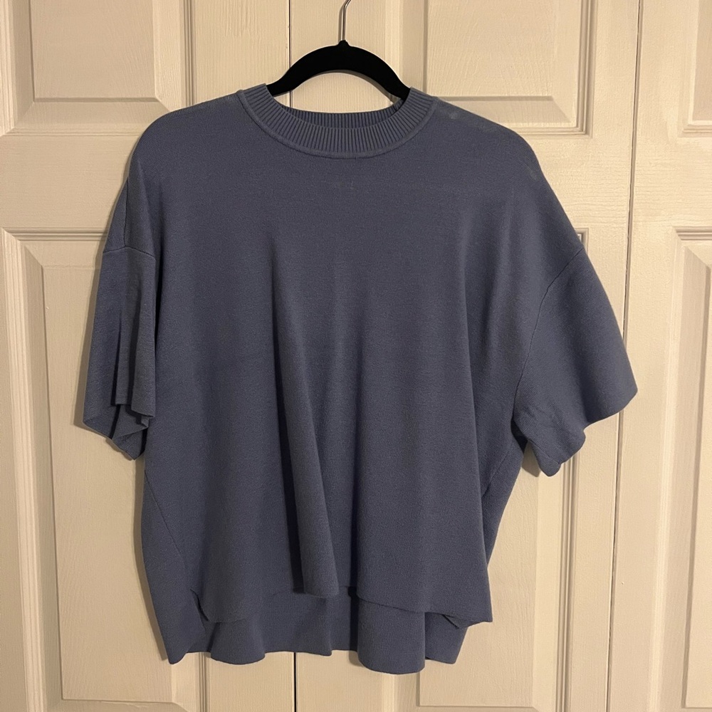 Abercrombie & Fitch Steel Blue Short Sleeve Sweater